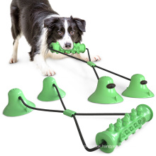 Wholesale pet new product interactive double suction cup serrated teething dog toy